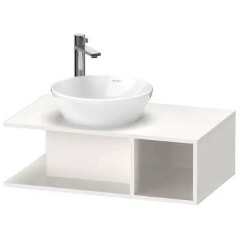 Duravit D-Neo Тумбочка подвесная компакт, 260x800x480 мм, 1 открытое отделение на правой стороне, цвет: белый высокоглянцевый