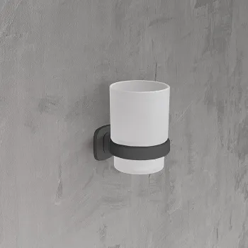 Стакан с креплением на стену Novellini Edge, черный матовый R90AGEBIM-H