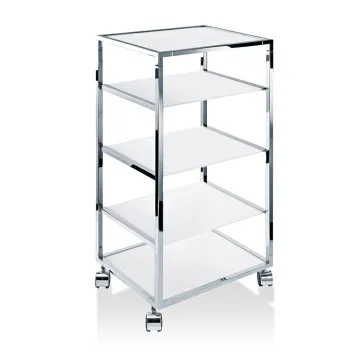 Стеллаж передвижной Decor Walther RW 2 38x30x80 стекло матовое, хром 702404