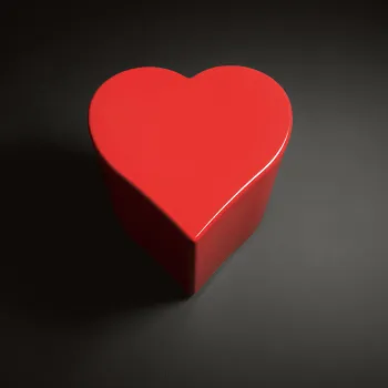 Столик декоративный на стальной основе Kerasan Artwork CUORI, 50х50х41, красный глянцевый 4714K2