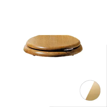 Сиденье для унитаза Devon&Devon Oxford MDF белый глянцевый петли золото светлое микролифт 3IBSEBIOXSTAND/(2IBSEBIOXSTAND)