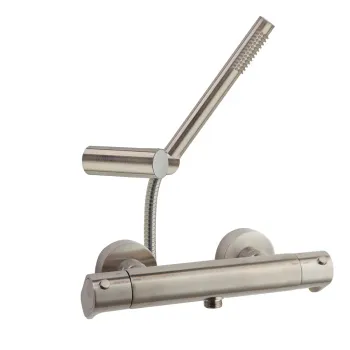 Смеситель термостатический Ramonsoler Alexia для душа с душевым комплектом никель 3634DNC