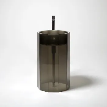 Раковина Antonio Lupi Vitreo 50х89, без отв., слив в пол, Cristalmood, Fume А0002423940