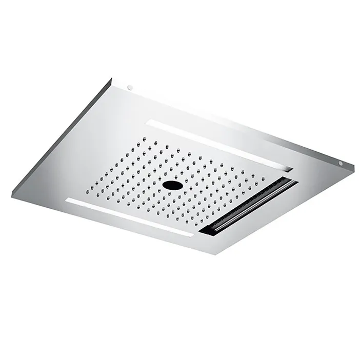 Almar Chromotherapy Встраиваемый верхний душ 49,6х49,6см., 3 типа струи, хромотерапия, цвет: нержавеющая сталь брашированная E044259.BS