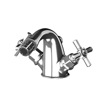 Смеситель для биде Gattoni Trd на 1 отверстие, ручки Paris, высота излива 81,3, с донным клапаном, хром TR370/18C0