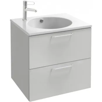 Тумба с раковиной Jacob Delafon Odeon Rive Gauche EB2520-R5-N18+EXBA112-Z-0 белая