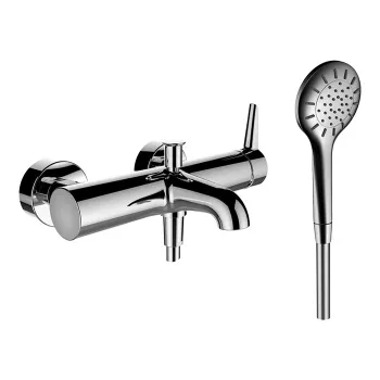 Laufen VAL Смеситель для ванны-душа настенного монтажа, ручным душем MyCity100, шланг ПВХ 1600 мм, хром