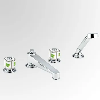 Смеситель на борт ванны THG Capucine Vert Decor Platine A7E-A02-112BSG хром