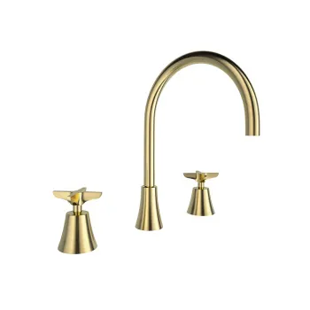 Смеситель для раковины Ramonsoler Adagio на 3 отверстия золото 914902OC