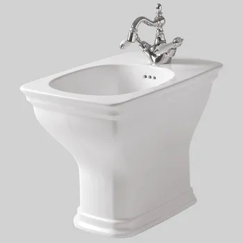 Биде напольное Artceram CIVITAS 36х54, с крепеж. с 1 отв под смес, белый CIB002 01 00