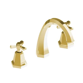 Смеситель на борт ванны Stella Eccelsa на 3 отверстия 3255TC, золото 24К EC 02310 AU00