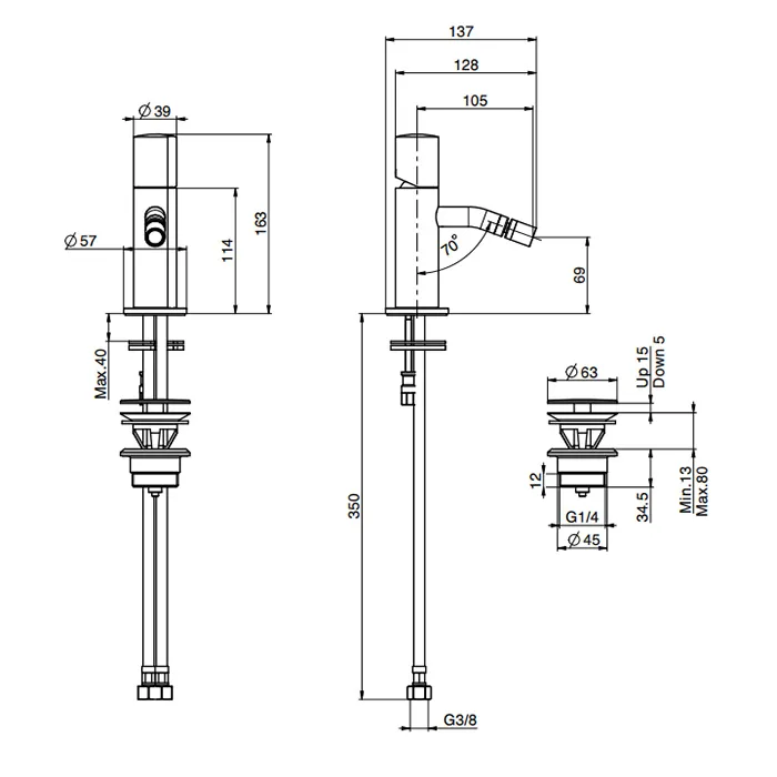 Ручка для смесителя Fima Carlo Frattini So хром S3CR