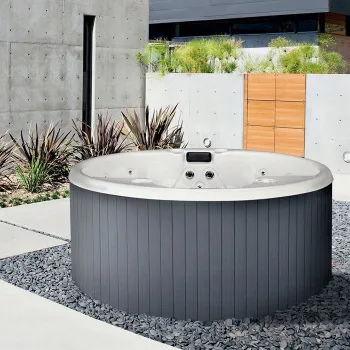 Минибассейн Gruppo Treesse Male 210x95см г/м, нагреватель 2kw, фильтр картридж, хромо-я, панель, серый, акрил белый PMAL01BP