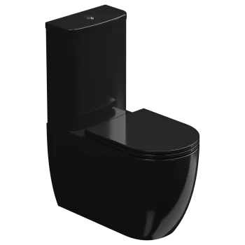 Чаша напольного унитаза GSG Ceramic Design Like LKMBL002P черный глянцевый