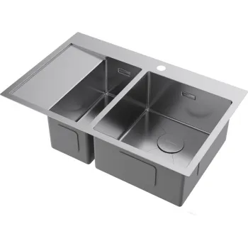 Мойка кухонная Omoikiri Akisame 78-2-IN-R нержавеющая сталь 4973063