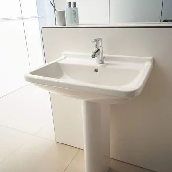 Duravit  Starck 3 Раковина подвесная 650х485 мм с 1 отв под смеситель, с переливом, цвет белый