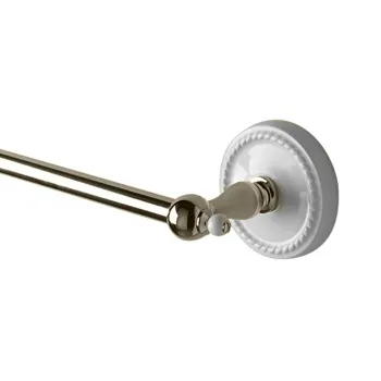 Полотенцедержатель настенный Devon&Devon Dorothy 61 держатели никель блестящий/белый DOR409NK