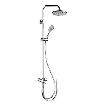 Душевая система Remer с ручным душем и шлангом и верхним душем хром (CR) 330X8MPEC20NRA