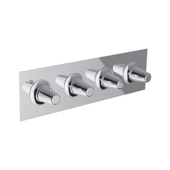 Смеситель термостатический горизонтальный встраиваемый для душа Cisal Vita 3-х функциональный (без встраиваемой части ZA01R300), хром VI01R30021