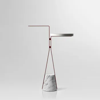 Полотенцедержатель напольный Antonio Lupi Halo 46х24х64см., база из мрамора Carrara satinato, столешн белая из Flumood, структ Veneziano goffrato А0002457892