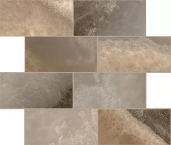 Мозаика Rex Ceramiche Reves De Rex Choco Muretto Sfalsato Glossy 6mm 7.5x15 30х30 770279