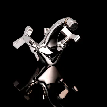 Смеситель для биде Devon&Devon Tribeca на 1 отв с донным клапаном никель блестящий TRB520NK