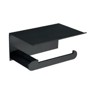 Держатель для туалетной бумаги с подставкой для мобильного телефона Nofer Capri 16228.N черный