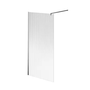 Душевая перегородка CRISTALLO с рифленым стеклом Kerama Marazzi 100х210, хром CT.100.WI.CR