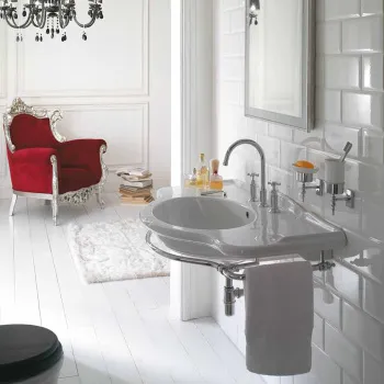 Раковина Globo Paestum 110x60 см, 1 отв., белый PA094met