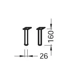 Jacob Delafon Ove Ножки для мебели 16 см , хром EB917-CP