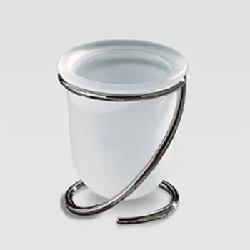 Стакан настольный Colombo Luna хром/матовое стекло B0152-VAN