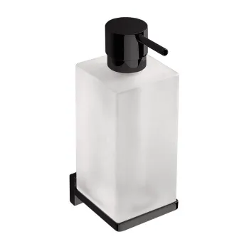 Дозатор для жидкого мыла подвесной Colombo Look чёрный матовый/матовое стекло B9316.NM-VAN