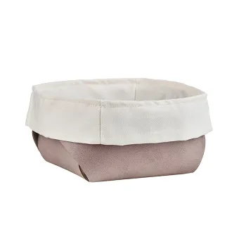 Корзина для хлеба ADJ 20x20xH9, пепельная роза/устричный 0037.07/02