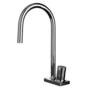 Смеситель для кухни Fima Carlo Frattini Kitchen Fluid, с выдвижной лейкой, вращающийся излив, хром F7028CR