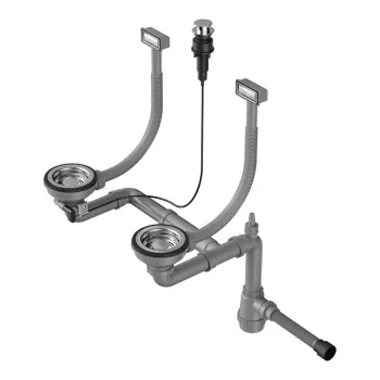 Сифон для мойки Omoikiri WK-2-A-IN нержавеющая сталь 4956484