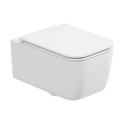 Подвесной унитаз GSG Ceramic Design Brio BRWCSO000+BRCOPRSLTICRCN000+ACS40 белый глянцевый