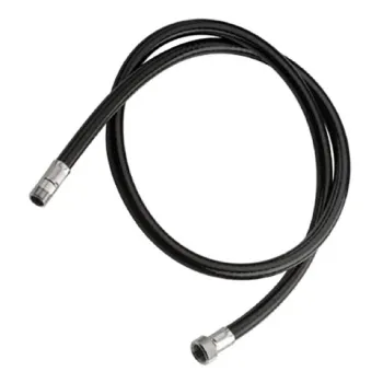 Шланг для вытяжной лейки Remer пвх 120см ( 3/8"м*М15п) черный нейлон RR K66FLNY