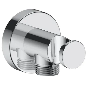 Duravit Вывод для душа с держателем, хром глянцевый