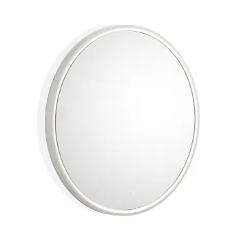 Зеркало круглое Decor Walther Stone 70 LED, искусственный камень, белый 975650