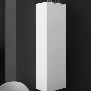 Laufen Kartell Шкаф подвесной, 400х270х1300мм, с 1 дверцей, 4 стек. полки, SX, цвет: белый матовый