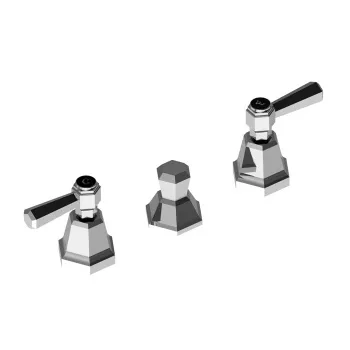Смеситель для биде Stella Eccelsa Leve на 3 отверстия 3600, без излива, с донным клапаном, хром EL 00200 CR00