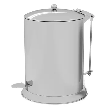 Ведро для мусора Devon&Devon Waltz с крышкой и педалью хром WLZ-160-CR