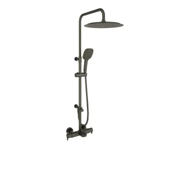 Душевая система Ramonsoler Blautherm термостатическая с изливом и с регулировкой высоты графит 945613RP300GR