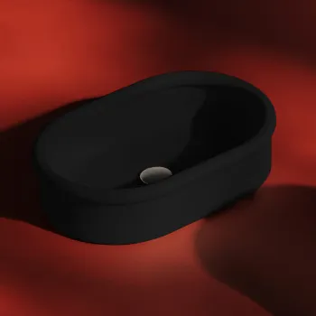 Раковина накладная Artceram Brera 60x40, черный матовый BRL003 17 00