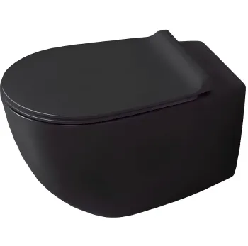 Унитаз подвесной Simas Vignoni VI 18 nero + VI 004 nero + F 85 черный