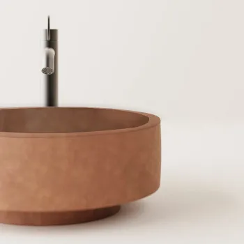 Раковина Agape Cenote ;42х18.2, для установки на столешницу, без отв., Natural clay ACER0420TNST