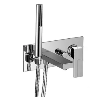 Смеситель для ванны Fantini Ar/38 встраиваемый, на 2 источника, излив 140, наружная часть, хром 38 02 3320SB