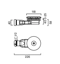 Сливной сифон Ø90 Catalano Accessori уменьшенная Nero satinato 7350110022