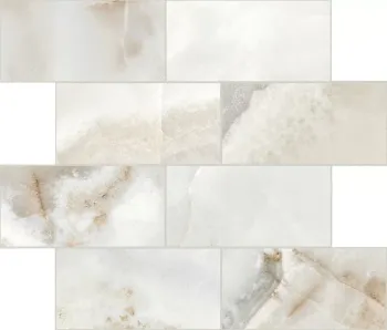 Мозаика Rex Ceramiche Reves De Rex Noisette Muretto Sfalsato Glossy 6mm 7.5x15 30х30 770280