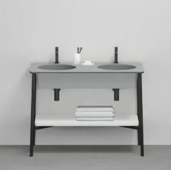 Раковина встраиваемая Cielo I Catini Catino Doppio CALAD BR 100 см серый